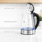 MEGAWISE 1.8L Glass Electric Kettle, Auto Shut-Off, Boil-Dry Protection - Image 6