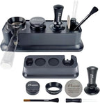 7 Pack Espresso Tamper Station&Coffee Distributor Tamper&Espresso WDT Stirrer&Coffee Tamping&Brush&Coffee Dosing Funnel&Espresso Puck Screen, Espresso Accessories for Bar Home Office (58 mm) by Unknown