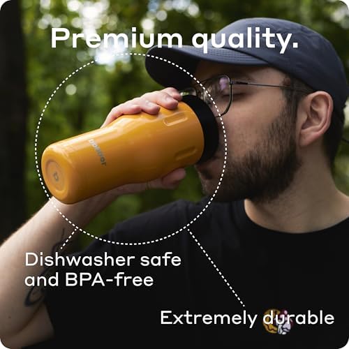 BOBBER 16 oz Leak-Proof Travel Coffee Mug – Dishwasher Safe, Vacuum Insulated Coffee Cup for Auto, Stainless Steel Reusable To Go Mug for Hot/Ice Coffee Tea – BPA-Free, Keeps Hot for 8 Hours (Orange) - Image 5
