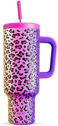 Meoky 50 oz Tumbler with Handle, Tumbler with Lid and Straw, Insulated Stainless Steel Travel Mug, 100% Leak-proof, Keeps Cold for 36 Hours or Hot for 12 Hours (Celebration) by MEOKY