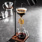 Baoblaze Stand Pour Coffee Dripper Holder Coffee Stand With Metal Post And Wooden Base Adjustable Saving Design suitable for home office desks coffee bar setups - Image 4