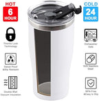 8 Pack 20oz Stainless Steel Tumblers Bulk Reusable Travel Mugs with Lid, Double Wall Powder Coated Coffe Cup for Home, Office, Outdoor Suitable for Vehicle Cup Holders - Image 2