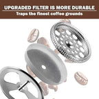 Extra Large French Press, French Press Coffee Maker 61 oz (1.8L), Insulated Stainless Steel French Press XXL Large Capacity Double Walled with Spoon for Espresso Coffee or Tea - Image 3