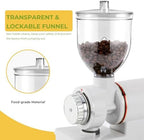 Electric Burr Coffee Grinder, Anti-Static 8 Grind Settings, White - Image 6