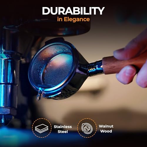 54mm Bottomless Portafilter Breville Compatible 54mm Portafilter with Unique USA Flag Engraving - Enrich Your Coffee Espresso Shot with Our Naked Lightweight Breville Bottomless Portafilter - Image 5