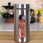 4 Pcs Sturdy Storage Tank Stainless Steel Coffee Bean Container Airtight Kitchen Storage Tank Cookie Jar Dry Goods Container Canister Sets - Image 5