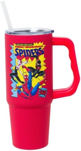 Silver Buffalo Marvel Spider-Man Soft Touch Stainless Steel Tumbler, 30oz by SilverBuffalo