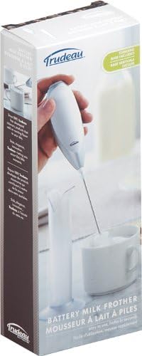 Trudeau Battery Milk Frother,Silver/White,9.5 inch - Image 4