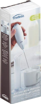 Trudeau Battery Milk Frother,Silver/White,9.5 inch - Image 4