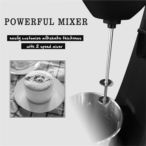 Electric Milkshake Mixer Maker Classic Milkshake Machine 2 Speed Automatic Milk Shake Mixer Stainless Steel Drink Mixer with Mixing Cup Frappe Mixer Protein Shaker for Cafes/Shakes/Bars - Image 2