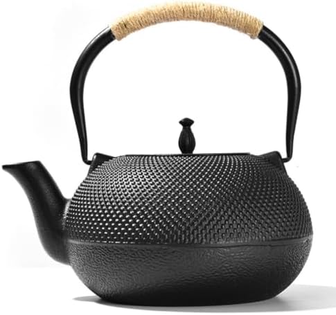 Without Coating Cast Iron Teapot Tetsubin with Stainless Steel Filter Tea Kettle Iron Tea Gift for Adult Father Mother Family,1.8L by XHPBCG