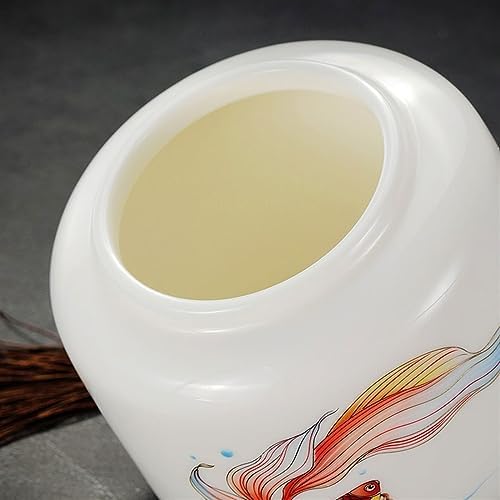Tea Tins High-grade Ceramic Tea Canister Light Luxury Sealing Canister Household Multifunctional Empty Canister for Loose Leaf Tea, Coffee Tea Storage Container (Size : CH) - Image 3