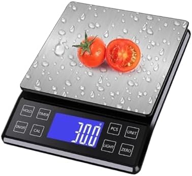 Electronic Scale, High Precision Kitchen Scale 3kg/5kg/10kg 0.1g Household Food Coffee Balance Waterproof Electronic Scales 50g Weights Pan,for Meal Prep, Baking and Cooking(5kg Rechargable) - Image 3