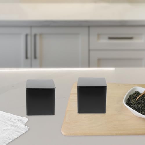 OUNONA 4 Piece Tinplate Storage Jars for Loose Tea and Tea Leaves - Image 5