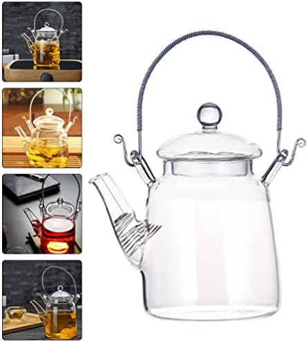 Tea Kettles, Kettle,TeapotWhistling Kettle. Stainless Steel Water Bottle Glass Teapot Stovetop Safe Gooseneck Kettle with Removable Infuser Tea Kettle Blooming Loose Leaf Tea Maker Set Tea Brewer Tea - Image 2