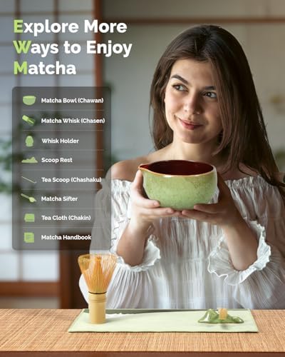 Maestri House Matcha Whisk Set, 7-Piece Kit with Spouted Ceramic Bowl - Image 3