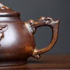 Tea Kettle Original Ore High Temperature Segment Clay Dragon and Phoenix Auspicious Purple Clay Teapot Home Kung Fu Teapot Ceramic Tea Infuser - Image 4