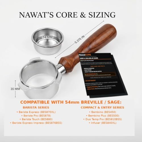 NawatCORE 54mm Bottomless Portafilter for Breville & Sage Espresso - Image 6