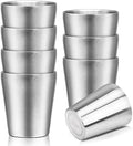 Insulated Stainless Cup, 10 oz Insulated Tumbler, 8 Pack Double Wall Unbreakable Stackable Water Tumblers Metal Cup Premium Drinking Glasses for Travel Camping Home Outdoor by Offiper