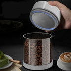 Aramox Electric Vacuum Canister, Sealed Glass Jar for Tea Coffee Beans Nuts Food Storage, with Built in 500mAh Battery, for Home Kitchen Organizer (600ml) - Image 4