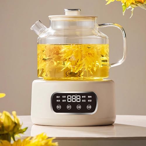 1.2L Glass Electric Kettle, Smart Electric Kettle, Borosilicate Glass, Health Pot with Tea Strainer, Health-Care Beverage Cooker, for Home, Office, or Dorm Use,001 by Unknown