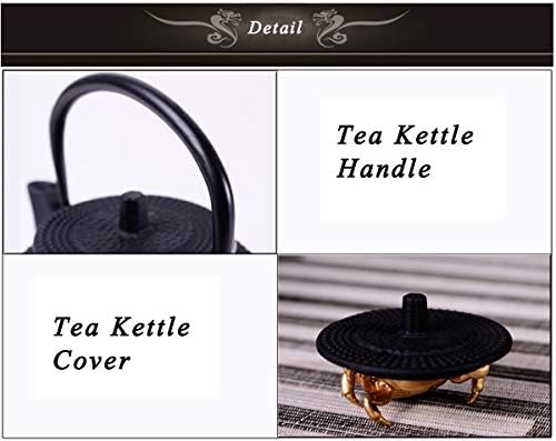 tetsubin Cast iron Tea Kettle workshop Healthy japanese Tea pot with Stainless Steel Infuser（10.14oz） - Image 3