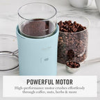 Martha Stewart Electric Coffee & Spice Grinder with Dual Bowls, Sky Blue - Image 4