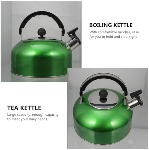 Cabilock Stainless Steel Whistling Tea Kettle Stovetop Tea Kettle for Gas and Induction Cookers Ergonomic Handle Large Capacity Boiling for and Hot Water - Image 5