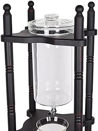 Cold Brew Drip Coffee Maker, 2500ml/84.54oz Ice Coffee Brewer Machine Dripper Pot Cold-Drip Coffee Tower with Glass Container Wood Stand for Home Office - Image 6