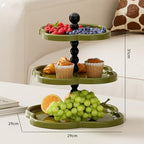 Key Bowl for Entryway Table, Pen Holder for Desk Cute-Sunglass, Jewelry, Makeup Organizer-Cupcake Stand for Candy, Cookies-Tea Bag & Coffee Bar Snack Organiser for Pantry Storage (3 Tier-Green) - Image 7