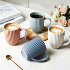 16oz Ceramic Coffee Mugs Set of 4, Coffee Cups with Handles - Image 4