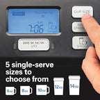 Hamilton Beach FlexBrew Trio 2-Way Coffee Maker, Compatible with K-Cup Pods or Grounds, Combo, Single Serve & Full 12c Pot, Black - Fast Brewing, Refurbished (R49934) - Image 6