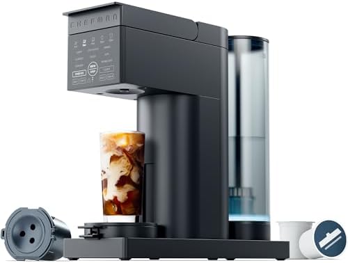 Chefman Caffeinator Single Serve Coffee Maker, Brew Kcups & Grounds, Drip Coffee Machine with Brew Strength Settings, Iced Coffee Function, 45 oz. Removable Water Reservoir by Chefman