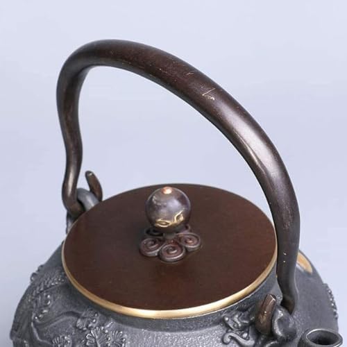 Cast Iron Tetsubin Teapot 1.2L Retro Japanese Tea Kettle With Infuser, Handmade Teapot For Loose Leaf Tea - Image 2