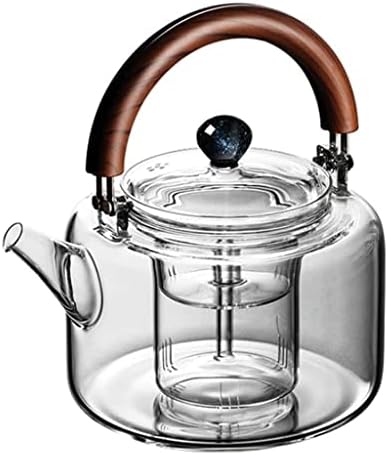 LIOONS Food Grade Tea Kettle Glass Kettle with Removable Infuser Kettle Large Capacity Teapot Bloom and Loose Leaf Teakettle Stove Safe 1l/33.8 Tea Pot by Unknown