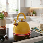 V&L 2.6 Qt Yellow Whistling Tea Kettle for Stovetop - Image 2