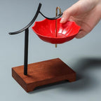 Porcelain Tea Filter with Hanging Hook, Blue and white porce - Image 4