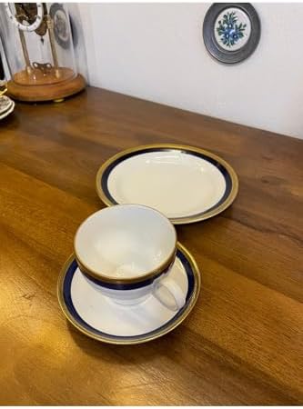SODEF Antique Porcelain Tea Cup and Saucer Set 3-Piece White Classic Vintage European Style 63 ml Capacity for Single Serving refined Tableware for Coffee or Tea - White - Image 3