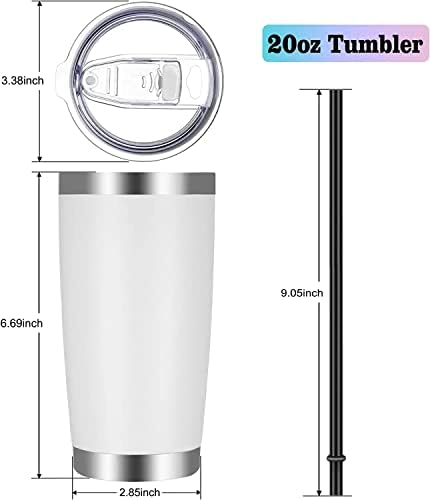 VEGOND 20oz Tumbler with Lid and Straw Stainless Steel Tumbler Cup Bulk Vacuum Insulated Double Wall Travel Coffee Mug Powder Coated Coffee Cup, Mix, 12 Pack - Image 4