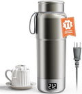 Pure Titanium Travel Kettle, 380ML Portable Electric Kettle, 12 Temp Presets, Dual Voltage 100-240V, Temp Control, Fast Boil, BPA-Free, Leak-Proof for Tea, Coffee, Baby Formula, Office & Hotel by LUNOWAHAUS