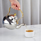 SANQIAHOME 2.1 Quart Stainless Steel Teapot With Infuser,Tea Kettle For Stove Top Minimalist Style - Image 4