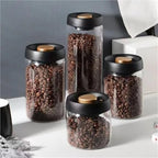 Vacuum Coffee Canisters with Airtight Lids for, Borosilicate Glass Jars Sealer Kit for Tea, Beans,Sugar(1200ml) - Image 3