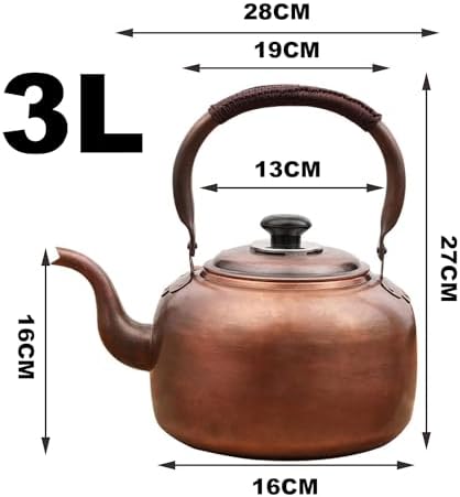 Generic Whistle Tea Pot,Tea Kettle,Copper Kettle,water boiling beep,with Ergonomic Handle, for Gas, Induction,Stovetops, 16×27, FG001 - Image 2