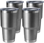 HASLE OUTFITTERS 30oz Stainless Steel Tumbler, Double Wall Vacuum Insulated Travel Mug Tumbler, Durable Insulated Coffee Mug, Gift Box Set (Grey, 4) by HASLEOUTFITTERS