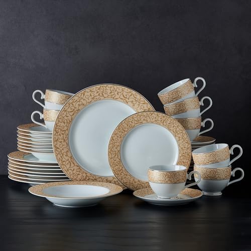 Mikasa Parchment Gold 40 Piece Dinnerware Set, Service for 8 - Image 5