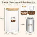 KEYWING 50oz Glass Storage Containers with Airtight Lids for Pantry, 3 Pack - Image 2