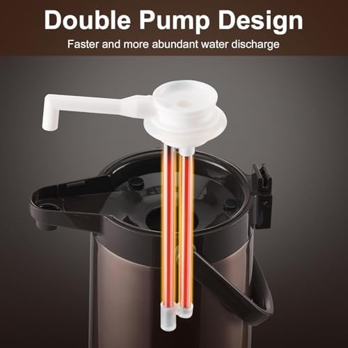 PARACITY Coffee Dispenser with Pump, 2 Airpot Carafes, 84.5 fl oz Each - Image 6