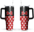 40 Oz Tumbler With Lid and Straw, Insulated Reusable Stainless Steel Travel Mug Keeps Drinks Cold & Hot Leak Proof Tumbler for Water, Coffee or Iced Tea, Female Mouse 40 oz by Unknown