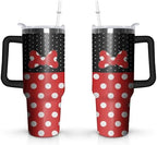 40 Oz Tumbler With Lid and Straw, Insulated Reusable Stainless Steel Travel Mug Keeps Drinks Cold & Hot Leak Proof Tumbler for Water, Coffee or Iced Tea, Female Mouse 40 oz by Unknown