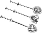 3Pcs Ball Tea Strainer with Long Handle for Loose Leaf Tea and Mulling Spices Stainless Steel Tea Infuser Tea Filter by Jiehaojia